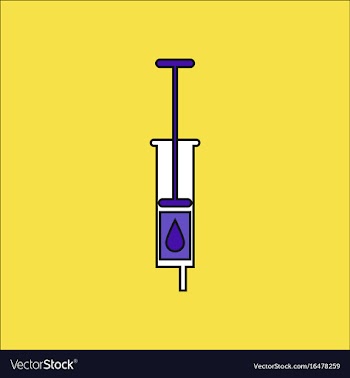 Flat icon design collection medical injection vector image