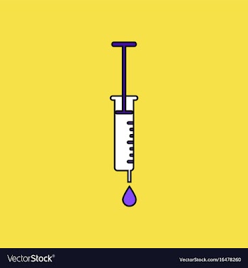 Flat icon design collection medical injection vector image