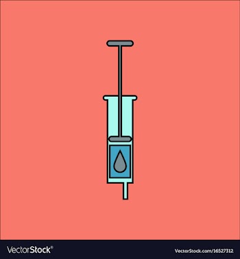 Flat icon design collection medical injection vector image