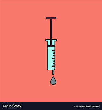 Flat icon design collection medical injection vector image