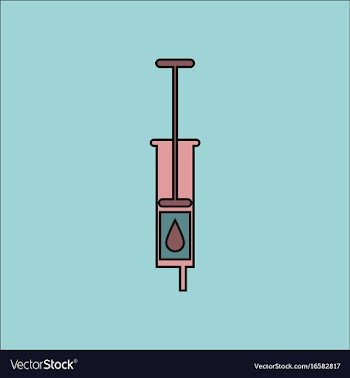 Flat icon design collection medical injection vector image