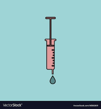 Flat icon design collection medical injection vector image