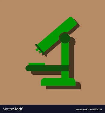 Flat icon design collection medical microscope in vector image