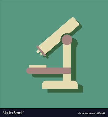 Flat icon design collection medical microscope in vector image