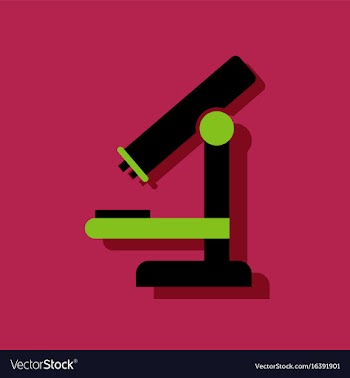 Flat icon design collection medical microscope in vector image