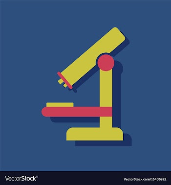 Flat icon design collection medical microscope in vector image