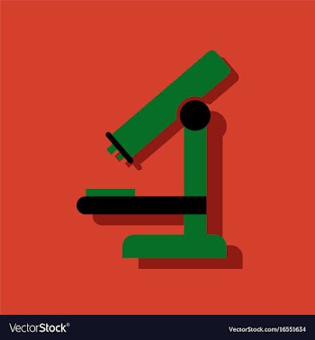 Flat icon design collection medical microscope in vector image