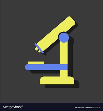 Flat icon design collection medical microscope in vector image