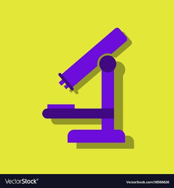 Flat icon design collection medical microscope in vector image