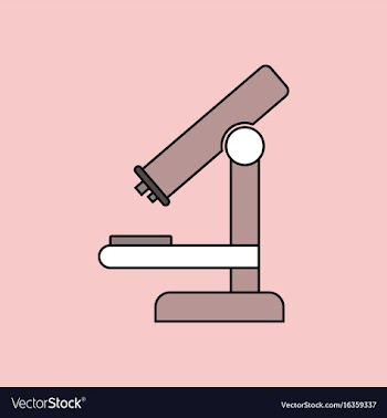 Flat icon design collection medical microscope vector image
