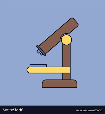 Flat icon design collection medical microscope vector image