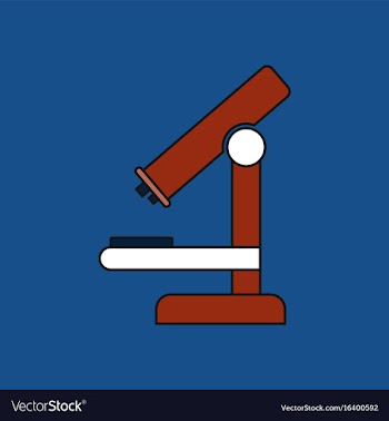 Flat icon design collection medical microscope vector image