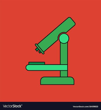 Flat icon design collection medical microscope vector image