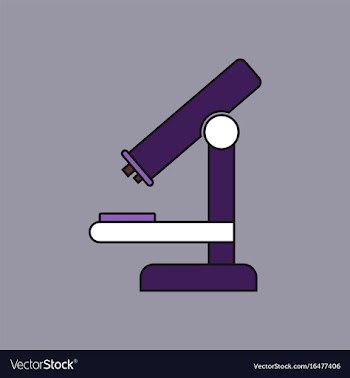 Flat icon design collection medical microscope vector image