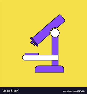 Flat icon design collection medical microscope vector image