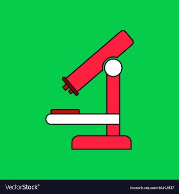 Flat icon design collection medical microscope vector image