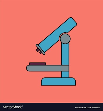 Flat icon design collection medical microscope vector image