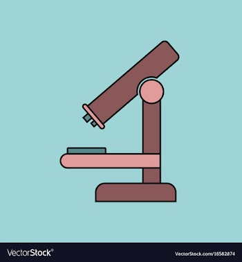 Flat icon design collection medical microscope vector image