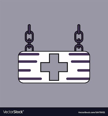 Flat icon design collection medical sign vector image