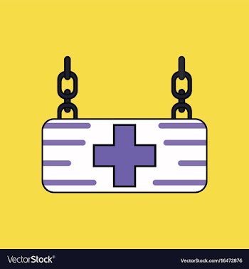 Flat icon design collection medical sign vector image