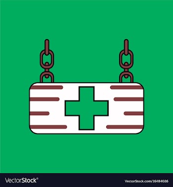 Flat icon design collection medical sign vector image