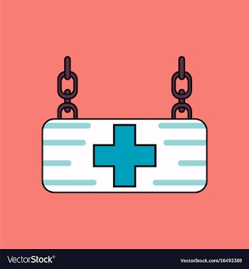 Flat icon design collection medical sign vector image
