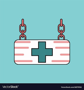 Flat icon design collection medical sign vector image