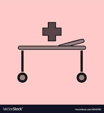 Flat icon design collection medical stretcher vector image
