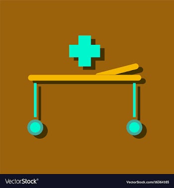 Flat icon design collection medical stretcher vector image