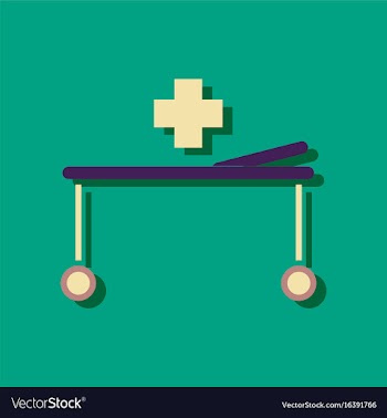 Flat icon design collection medical stretcher vector image