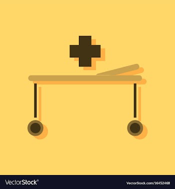 Flat icon design collection medical stretcher vector image