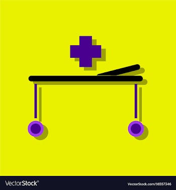 Flat icon design collection medical stretcher vector image