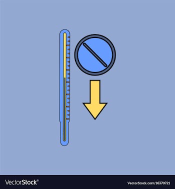 Flat icon design collection medical thermometer vector image