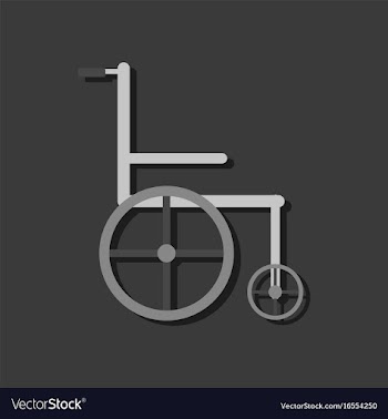 Flat icon design collection medical wheelchair in vector image