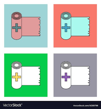 Flat icon design collection medicine napkins vector image