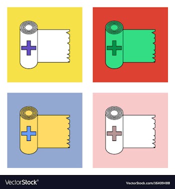 Flat icon design collection medicine napkins vector image
