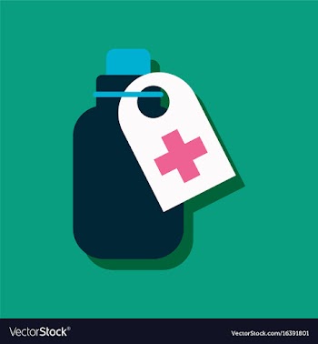 Flat icon design collection medicines bank in vector image