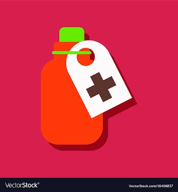 Flat icon design collection medicines bank in vector image