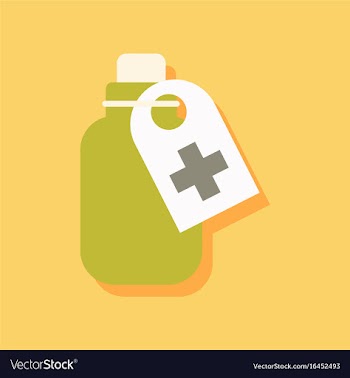 Flat icon design collection medicines bank in vector image