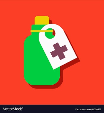 Flat icon design collection medicines bank in vector image