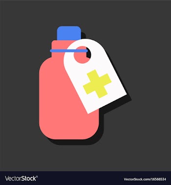 Flat icon design collection medicines bank in vector image