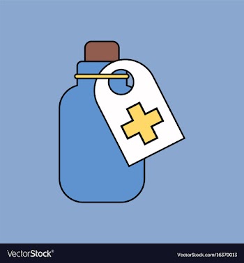 Flat icon design collection medicines bank vector image