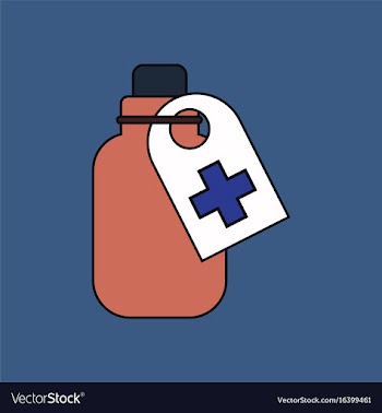 Flat icon design collection medicines bank vector image