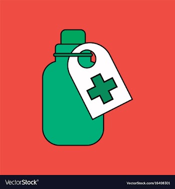 Flat icon design collection medicines bank vector image