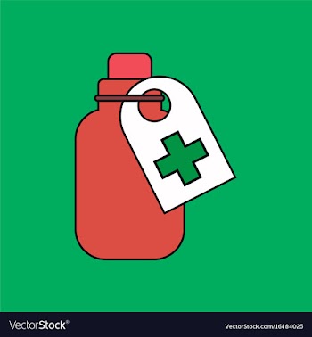 Flat icon design collection medicines bank vector image