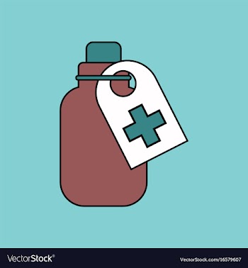 Flat icon design collection medicines bank vector image