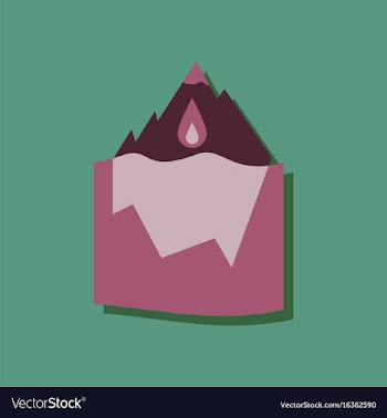 Flat icon design collection melted ice berg in vector image