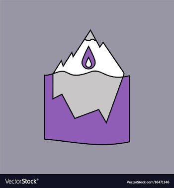 Flat icon design collection melted ice berg vector image