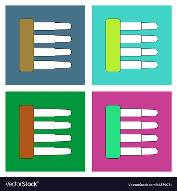 Flat icon design collection military ammunition vector image
