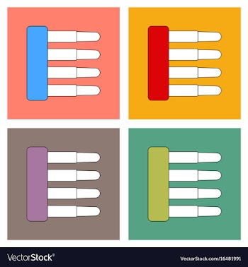 Flat icon design collection military ammunition vector image